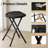 Portable Folding Chair With Handle, Heavy Duty Round Fold Stool Chair For Adults With Safety Lock, 18.11 inch Foldable Bar Stool For Indoor And Outdoor Use-1099784790