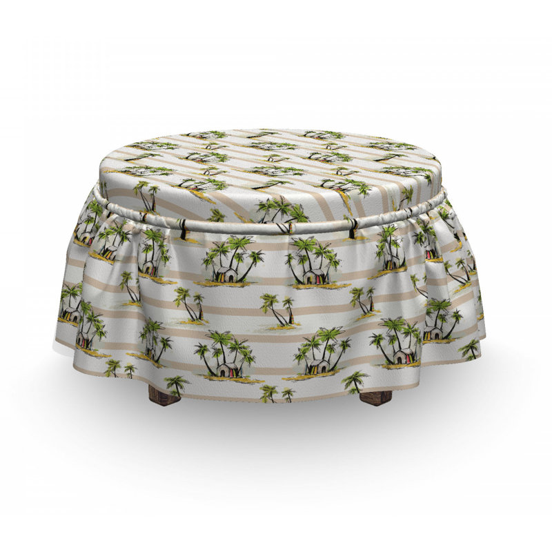 Housse pour repose-pieds tropic island house