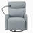 Swivel Rocker Recliner Chair,360 Degree Nursery Rocking Chair,Glider Chair,Modern Small Rocking Swivel Recliner Chair for Bedroom,Living Room Chair Home Theater Seat,Phone Holder(gray)-503800678