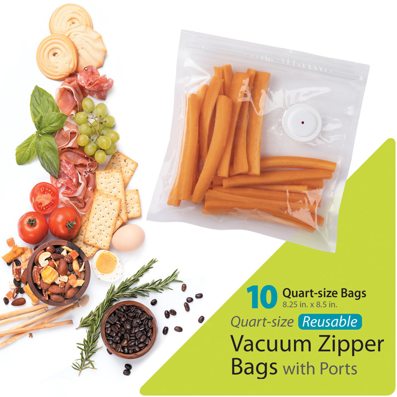 Freshdaddy Vacuum Zipper Bags - Quart Size