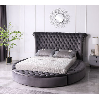 Lit plateforme tapissier Kametra