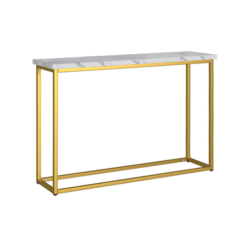 Wallace & Bay Marb White Sofa Table