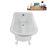 58" Streamlin Clawfoot Tub,Tray,Drain, Clawfeet-101628931-102219866