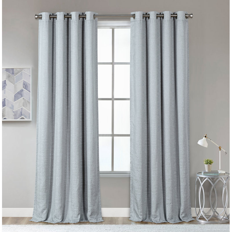 Coventry Curtains / Drapes Single Panel, Gray, 52" W x 84" L