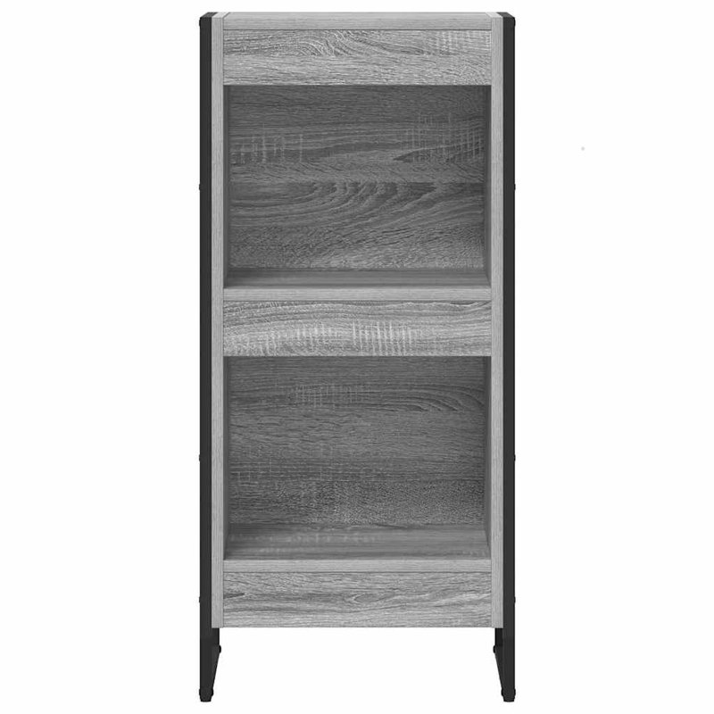 Steel Book Cabinet Bookcase, (2 Shelves) 86.5cm. H x 40cm. W x 30cm. D, Grey Sonoma