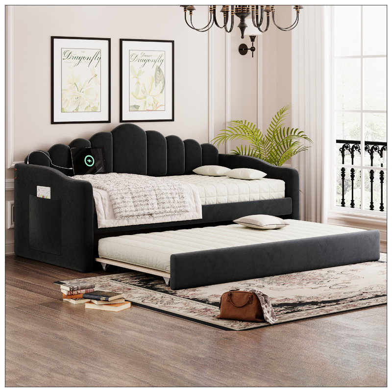 Lit pour chambre à coucher, Noir