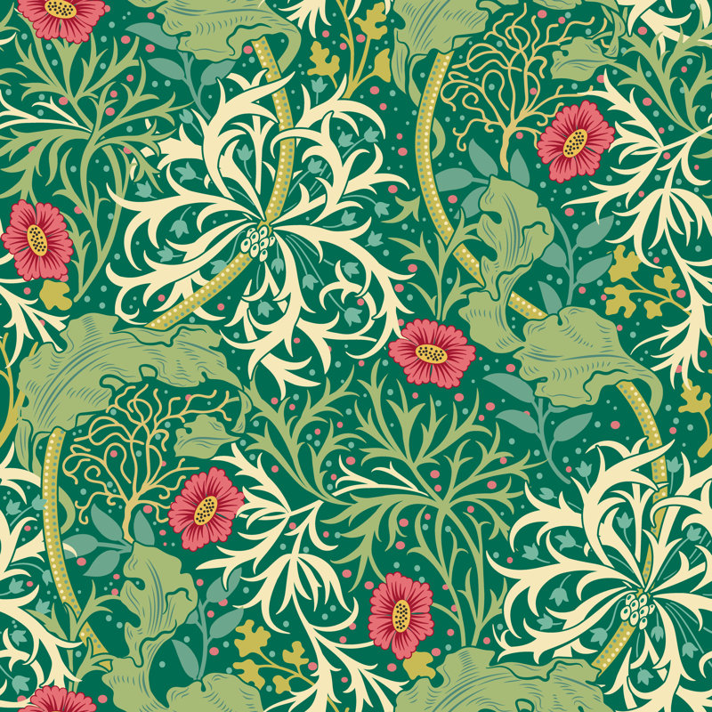 Padstow 10m x 50cm Wallpaper Roll, Emerald