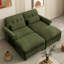 Canapé d'angle deux places avec 2 poufs-1281289124