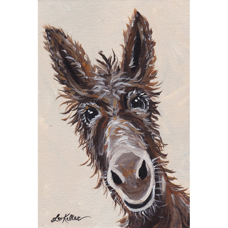 «Meet the Donkey» par Lee Keller, reproduction sur toile, H 12 po x l 8 po x P 1,5 po