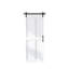 Assembled 84" H MDF Bi-Fold Barn Door with Hardware Kit, Covered with PVC Surface-96899428