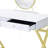 Coleen White & Gold Finish Vanity Desk W/Mirror & Jewelry Tray-187599242