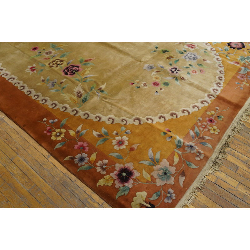 Tapis noué à la main chinois clair clair