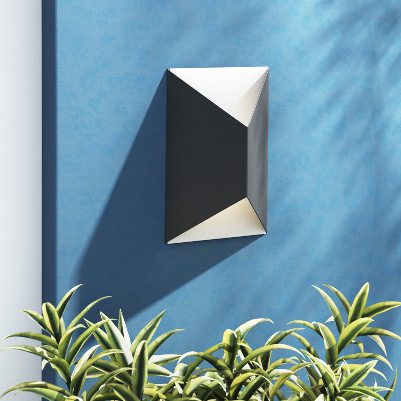 Hadlee 2 - Bulb 8.3cm H Integrated LED Outdoor Flush Mount, Anthracite