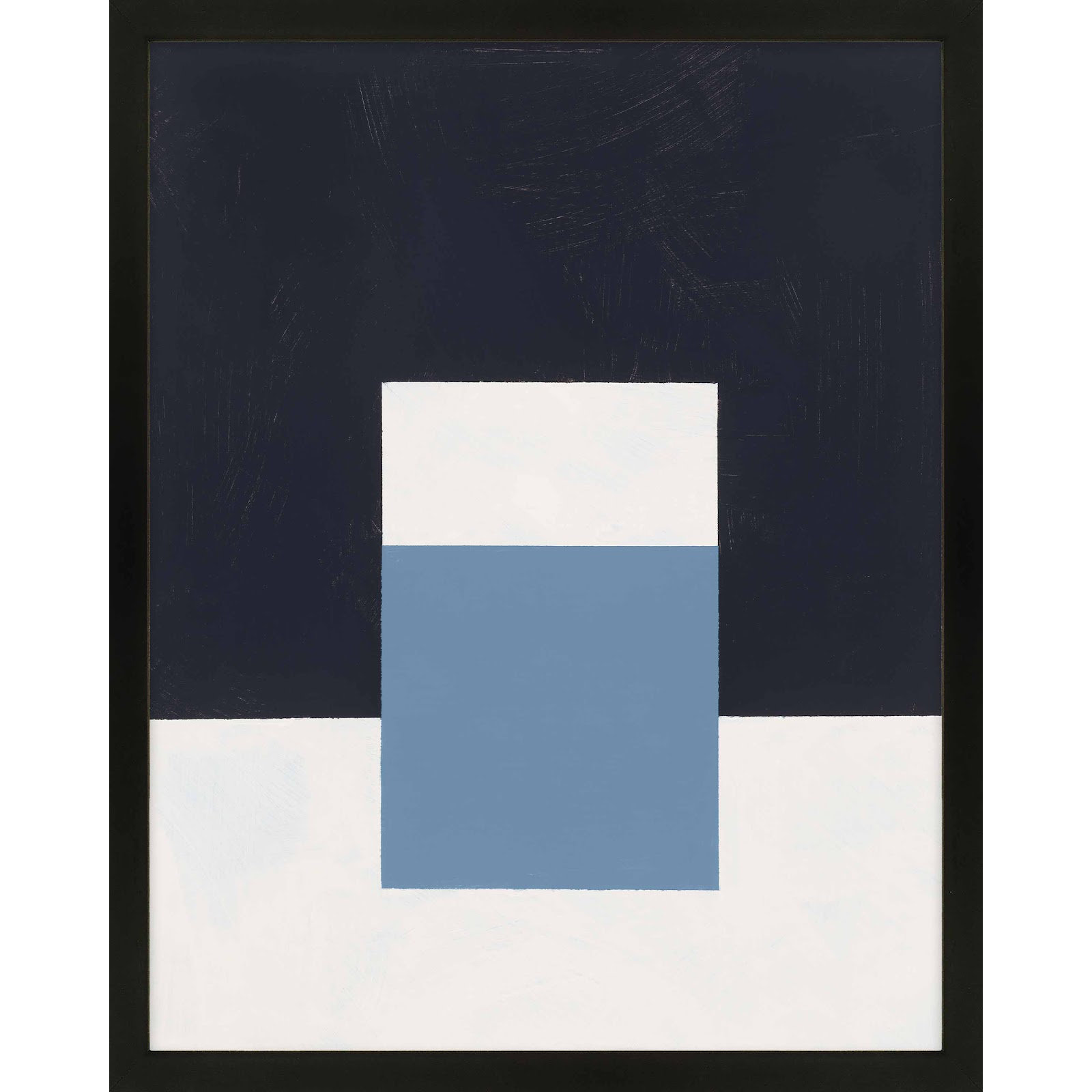 Square Sky by Robert Kamnatnik, Black Framed Paper, 38" H x 30" W x 1.25" D
