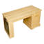 Bureau cannelé moderne de 55 po avec armoire de rangement et tiroirs (tabourets non inclus)-1998626898
