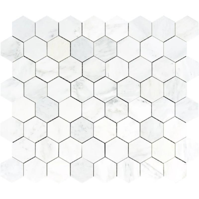 2 in. x 2 in. Honeycomb Polished Stone Tile