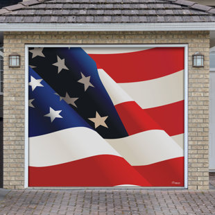 American Flag Garage Door Mural