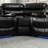 3 Piece Faux Leather Reclining Sectional with LED Lighting, Bluetooth Speaker & Charging Console-116986312