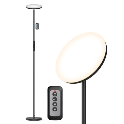 Meekins 70'' Sky LED Modern Torchiere floor lamp with Remote & Touch Control