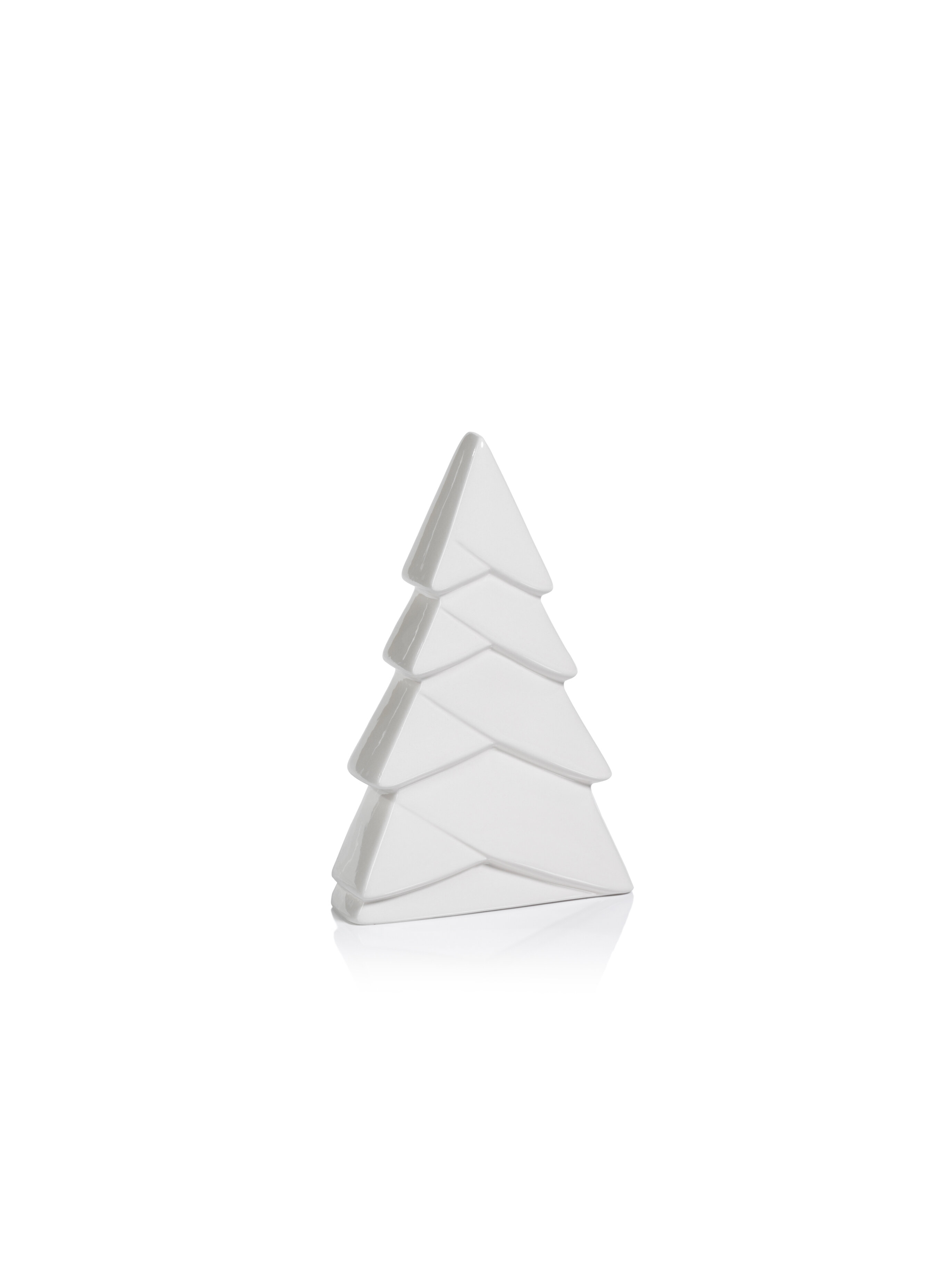 Gymax 15 in. Silver Ceramic Artificial Christmas Tree Tabletop