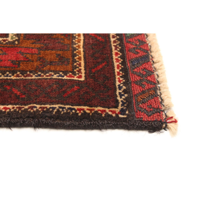 Tapis brun Teimani 3 pi 7 po x 6 pi 0 po