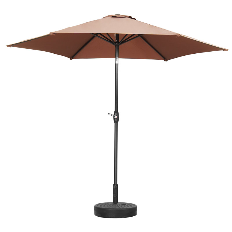 Parasol de marché 7,5 pi avec base Ehmann, Café
