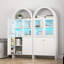 Armoire blanche en dôme de MDF avec éclairage DEL, rangement multifonctionnel pour les collations, armoire d'appoint Modern Tech Feel pour bureau personnel
