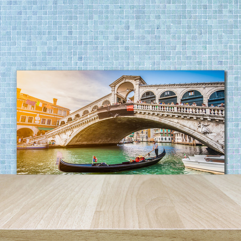Aleshia 50cm W x 100cm L Glass Peel and Stick Panel