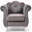 Chaise transitionnelle grise, idéale pour les chambres à coucher, gris foncé