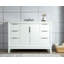 Meuble-lavabo de comptoir en marbre blanc Carrara Elizabeth de 48 po Elizabeth