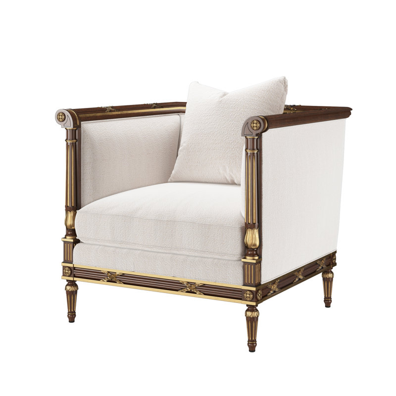 Fauteuil d'appoint The Regent's visit, Merino Pearl (tissu performance) 1360-91