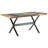 Grishma Rectangular Solid Wood Top with Steel Base Dining Table-709243896-696116693