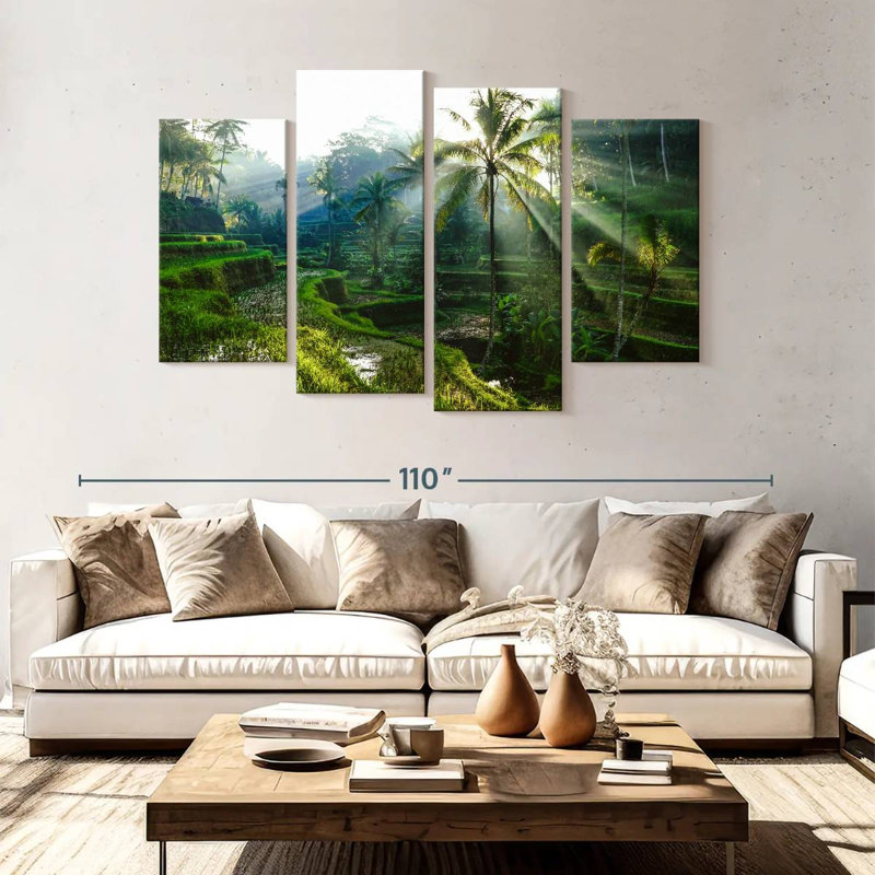 Rizières en terrasses Alvord Bali, H 54 po x l 84 po