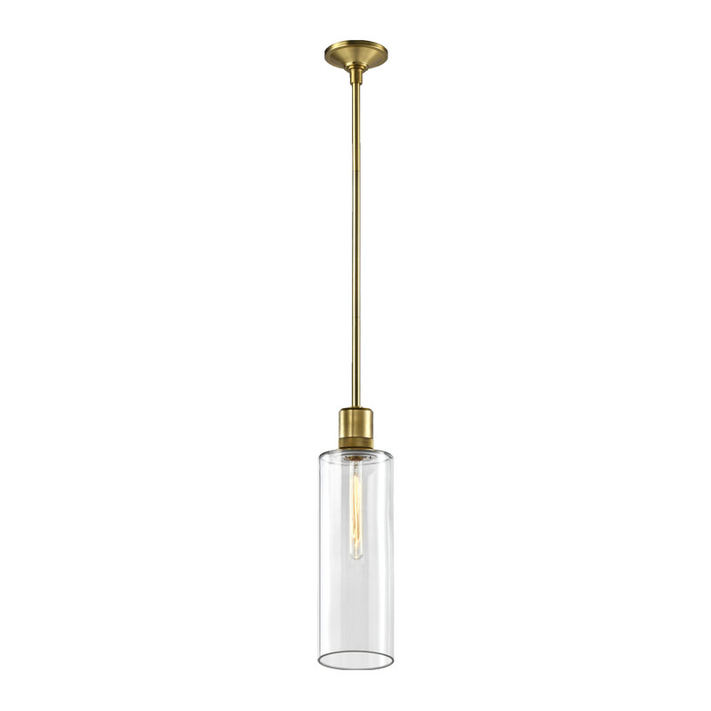 Zigrina Pendant, 71.88" H x 5.88" W x 5.88" D, Aged Brass