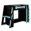 Lit mezzanine avec bureau, tablettes de rangement multiples-1427254484