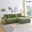 111.4-Inch Sofa With Cup Holders And Lockers On The Armrests And A Reversible Chaise Lounge (Which Can Be Swapped Left And Right) Is Suitable For Living Rooms And Bedrooms-1424083656