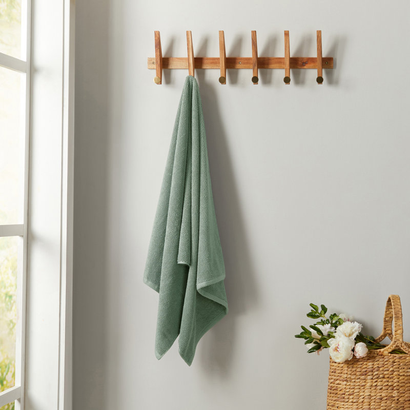 Eucalyptus Green Cotton Hand Towels Set of 6