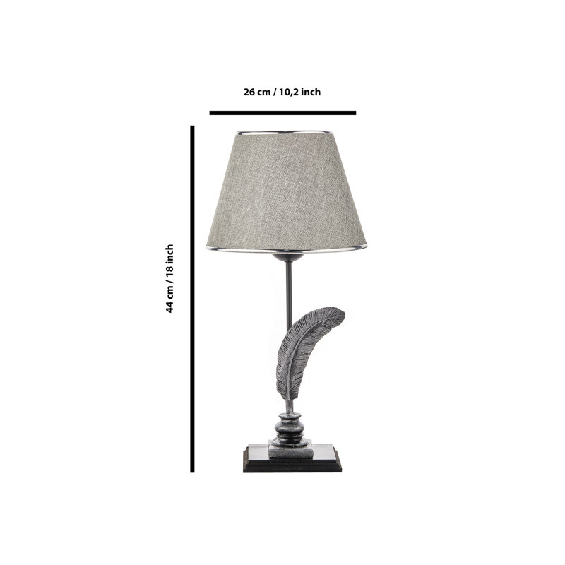 Lampe de table Abdas, Gris clair