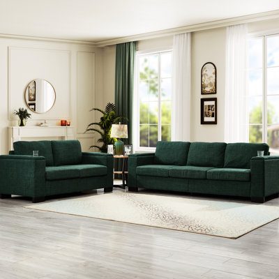5 places moderne, revêtement, structure en bois massif, coussin confortable, rangement dans le salon et sous le siège, accoudoir carré, coussin à ressorts hélicoïdaux