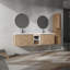 Meuble-lavabo de salle de bain 72 "avec armoire latérale - Capacité de rangement accrue en résine et attrait contemporain-118731732