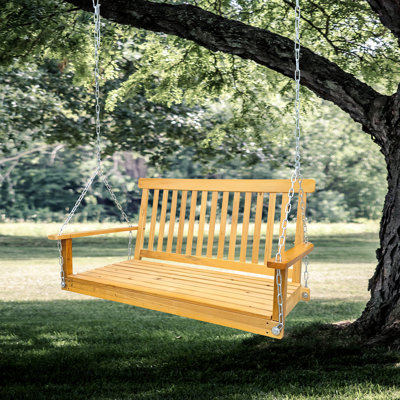Balancelle de porche avec sommier, fabriquée en bois massif. Parfait pour l'extérieur. Convient pour terrasse, jardin, cour, porche, cour arrière. Facile à assembler, supporte jusqu'à 363 kg et est très résistante. Parfait pour les espaces de vie.
