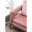 Chaise d'appoint Huron Glamour en velours rose avec découpe et structure de fauteuil-121274361