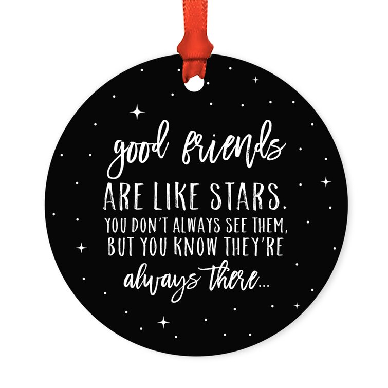 Dadidyc Good Neighbors are Like Stars, They're Always There Ornament 2022  Friendship Gift Happy Holidays Present to Your Neighbor 3inch Round Ceramic