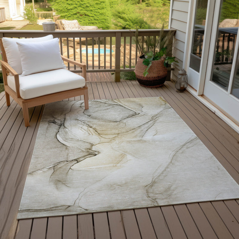 Tapis intérieur / extérieur Alfonzo avec envers antidérapant, Rectangle 9 pi x 12 pi