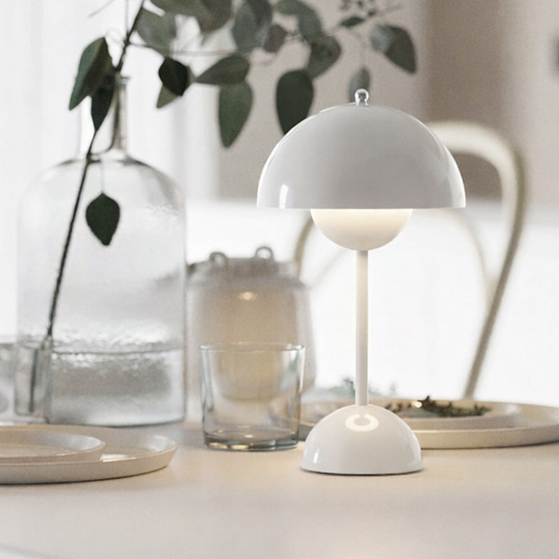 3 Color Adjustable Led Table Lamp Desk Lamps Nightstand Lamp, White