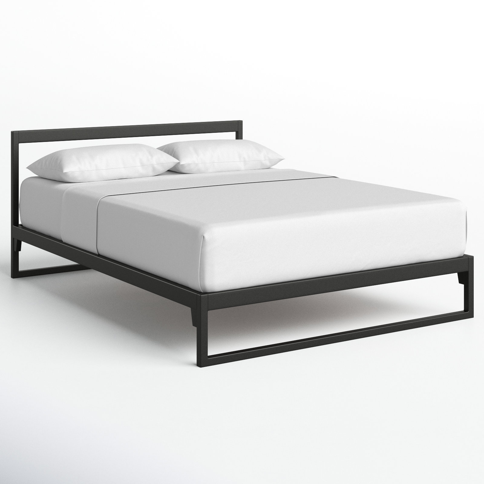 Aston Open-Frame Bed, Black, Queen