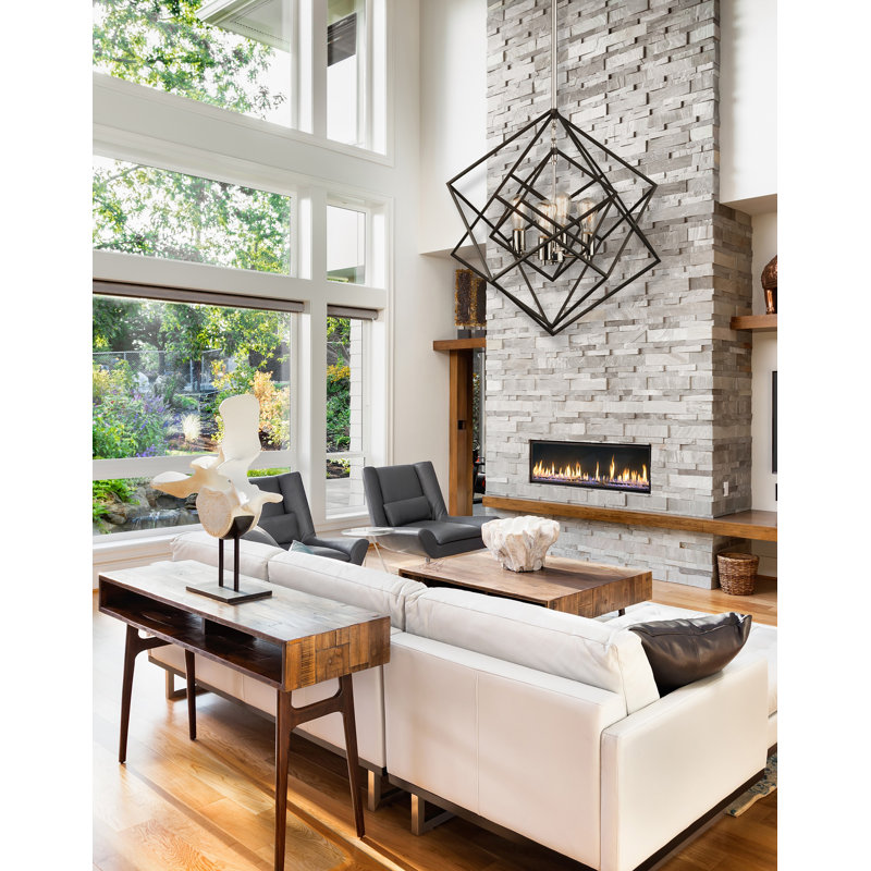 Holzman 4 - Light Dimmable Geometric Chandelier