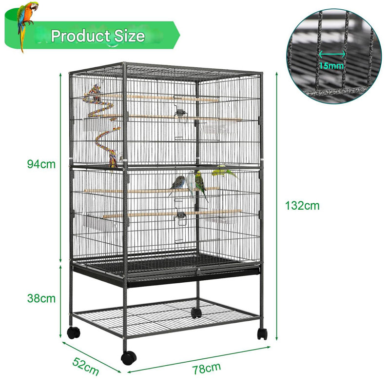 132cm Metal Breeder Bird Cage