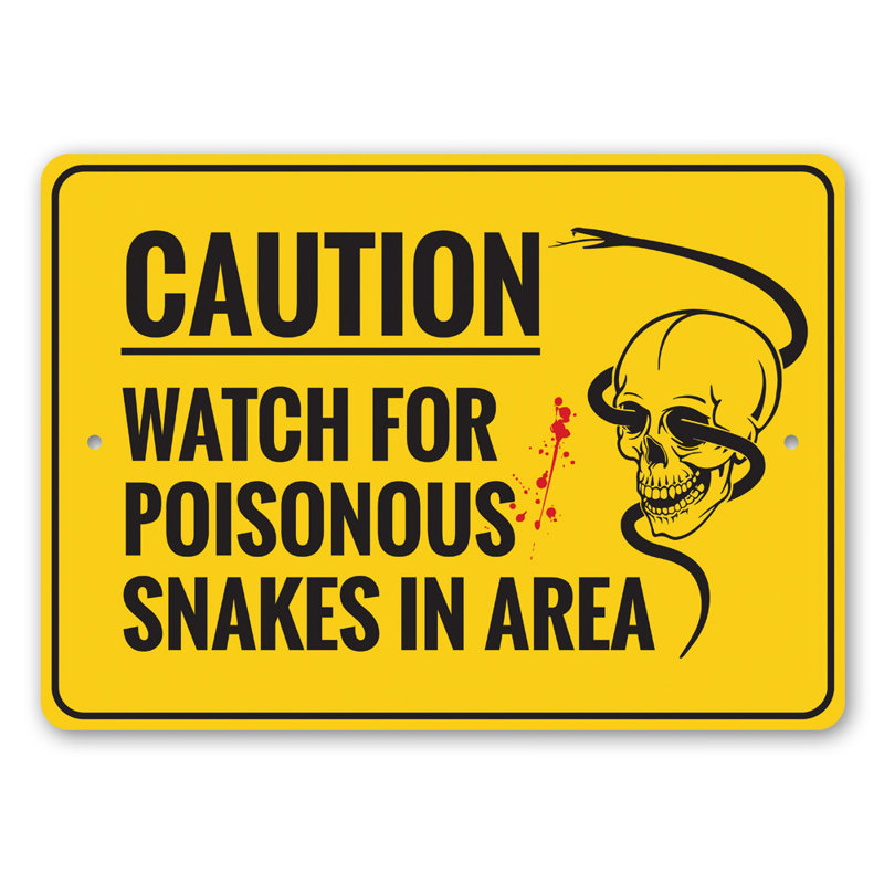 Panneau en aluminium Poisonous Snakes, H 18 po x l 12 po x P 0,06 po