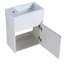 Armoire de salle de bain murale de 18 po avec lavabo en résine blanche et nombreuses façons de rangement, porte à fermeture en douceur - meuble-lavabo à finition fascinante, nombreuses possibilités, armoire-794322963